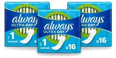 Produktbild von 3 x Always Ultra Normal Damenbinden - Vorteilspackung - 3 Stücke