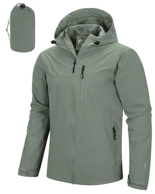 Imagen del producto de Omgoods - Chaquetas impermeables para hombre - Resistentes al agua y transpirables - Cortavientos ligeros