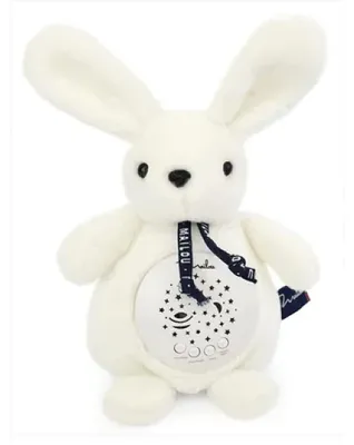 Zdjęcie produktu dla Lampka nocna Dorlotin „Królik” z muzyką i projekcją, biała (19 cm)