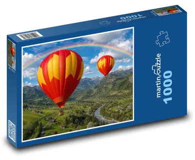 Obrázok produktu pre Puzzle 1000 Teplovzdušné balóny nad krajinou - martinpuzzle