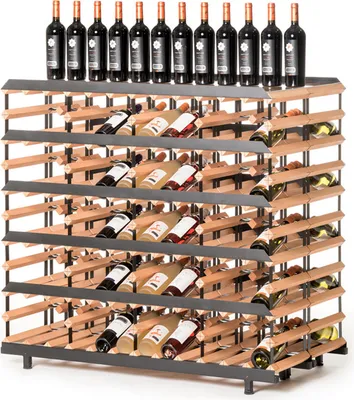 Image de Raxi, Classix 6120P Casier à vin, hêtre, 120 bouteilles