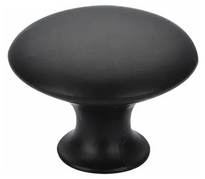 Produktbild von 6 Stück schwarze Möbelknöpfe, runde Möbelknöpfe, Möbelgriffe, Küchenschrankknöpfe, massive Schubladen- und Schrankknöpfe, 32, 21,5 cm, Schwarz