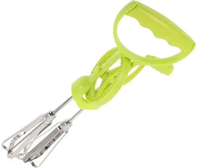 Image de Batteur à main, idéal pour mélanger des aliments dans des ustensiles de cuisine en acier inoxydable et en plastique.