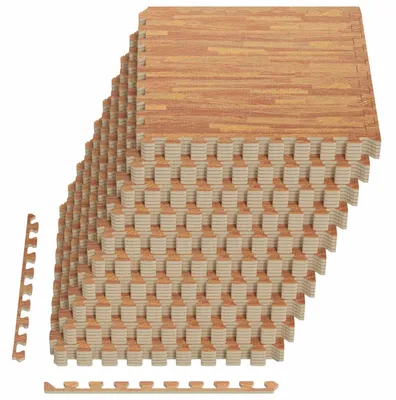 Immagine prodotto di vidaXL Tappetino protettivo per il fondo della piscina, 50 pezzi, legno, 18 m², schiuma EVA