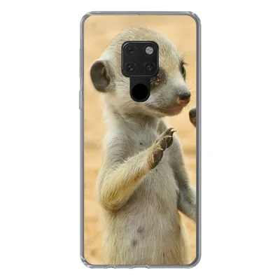 Produktbild von MuchoWow® Handyhülle Schutzhülle Hülle für Huawei P40 Lite Erdmännchen - Braun - Tier Silikon Softcase Handy Hülle - Handy
