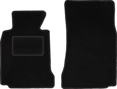 Image de Tapis de sol avant velours sur-mesure pour BMW 5 E39 (1996-2004, berline, kombi, touring) noir, jeu 2 pièces, fixations - STANDRAD