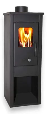 Immagine prodotto di Stufa a legna in acciaio 7 kw con camera di combustione in pietra refrattaria
