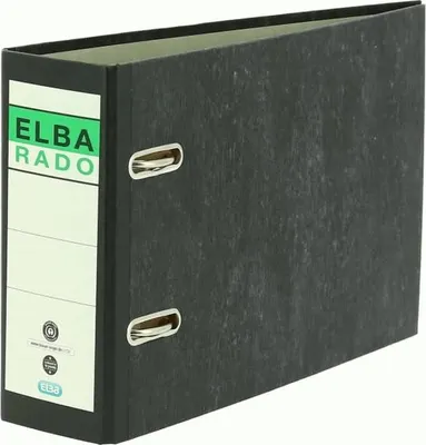 Produktbild von Ordner rado für A5 quer 75mm Wolkenmarmor schwarz Packung mit 20 Stück