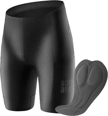 Produktbild von ROCKBROS Kurze Fahrradhose Herren 3D Gepolstert Mit Tasche Stoßfest Hohe Elastizität Schwarz Größe L