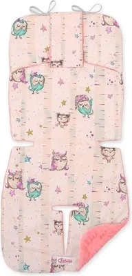 Obrázek produktu pro Oboustranná vložka do auta, podložka do kočárku, extra měkký komfort - bavlna a minky fleece