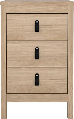 Immagine prodotto di Comodino Madrid 3 cassetti decoro rovere.