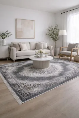 Produktbild von Teppich Kurzflor Moderner Teppich mit Ornament-Muster – Pflegeleicht & Robust – Für Fußbodenheizung geeignet