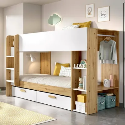 Produktbild von Dmora Schlafzimmer Set Fennera 245,4x109,8x150h cm Weiß