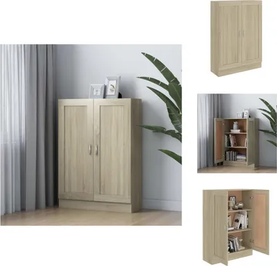 Obrázek produktu pro vidaXL Knihovna Sonoma dub 82,5x30,5x115 cm Materiál na bázi dřeva - Knihovny a regály