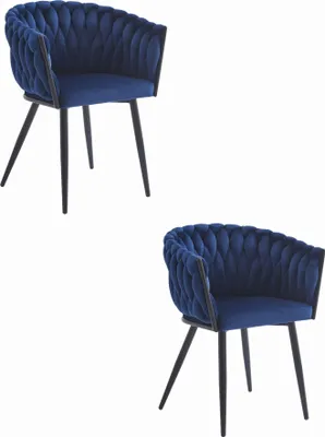 Immagine prodotto di Sedia ORION - velluto blu navy x 2