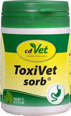 Produktbild von cdVet ToxiVet sorb 50 g, Katze / Hund, Puder, Allgemeiner Gesundheitszustand, Adult, Kalzium, Phosphorus, Natrium, Topf