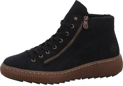 Produktbild von Rieker Damen Stiefelette warm gefüttert Retro-Style mit Reißverschluss Z6610, Größe:40 EU, Farbe:Schwarz