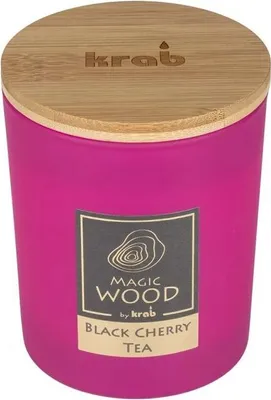 Obrázok produktu pre Nohel Garden Sviečka v skle MAGIC WOOD BLACK CHERRY s vôňou 300g