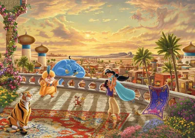 Productafbeelding van Thomas Kinkade Studios: Disney Dreams Collectie - Jasmine danst in het woestijnzonlicht (1000 stukjes)