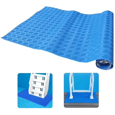 Produktbild von Rutschfeste Pool-Leiter-Matte 90×23 cm, PVC, wasserfest, UV- & chlorbeständig, Wellenstruktur, Anti-Rutsch Schutz für Pool, Bad & Dusche