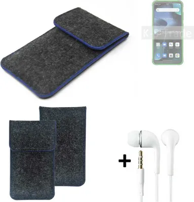 Produktbild von K-S-Trade Handy Schutz Hülle kompatibel mit Blackview BV5200 Schutzhülle Handyhülle Filztasche Pouch Tasche Case Sleeve Filzhülle dunkelgrau,