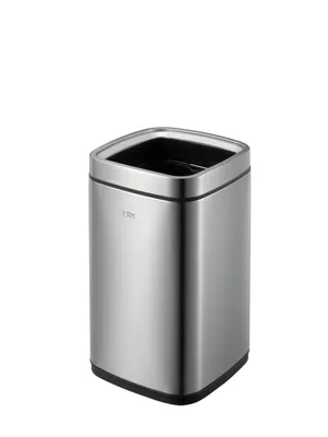 Produktbild von EKO - Laguna Abfalleimer Open Top 12 Liter - Stainless steel Plastic  - Matt Edelstahl