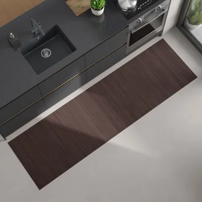 Produktbild von Küchenläufer FLOW Küchenteppich Bambusteppich Läufer Teppich ohne Bordüre Mocha Maß ca. 60 x 260 cm