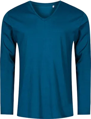 Produktbild von X.O V-Ausschnitt Langarmshirt Herren, Petrol, XXL