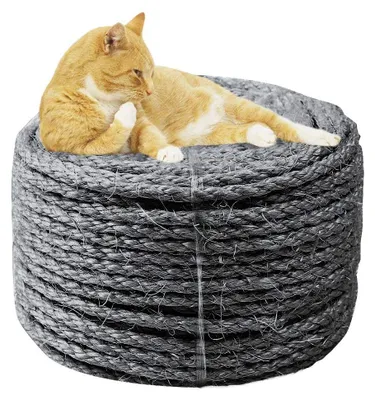 Immagine prodotto di Corda di sisal naturale per tiragraffi per gatti e decorazioni, 6 mm x 50 metri