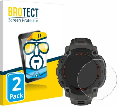 Produktbild von 2x Für Garmin Instinct E (45 mm) Schutzfolie BROTECT Displayschutz Display Schutz Folie Klar Transparent