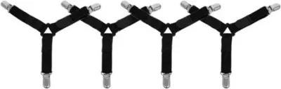 Produktbild von Go Go Gadget – Bettlakenspanner – Spannklammern für Bettlaken – Bettlakenklammern – 1 Set mit 4 Stück – Schwarz