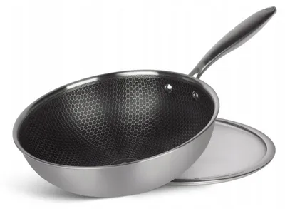 Produktbild von Edenberg Edelstahl Wok-Pfanne mit Deckel, 28cm, Induktion