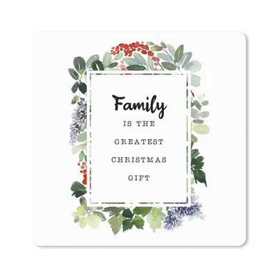 Produktbild von MuchoWow® Mauspad Mousepad Weihnachten - Zitat - Familie 30x30 cm - Mousepads - Maus Mat - Pad - Mausunterlage - Gaming