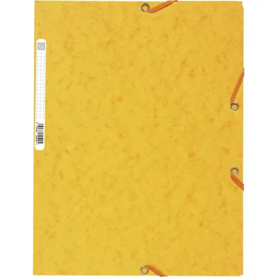 Image de Exacompta, classeur à 3 rabats, format A4, couleur jaune, avec élastique, grammage 400g/m²