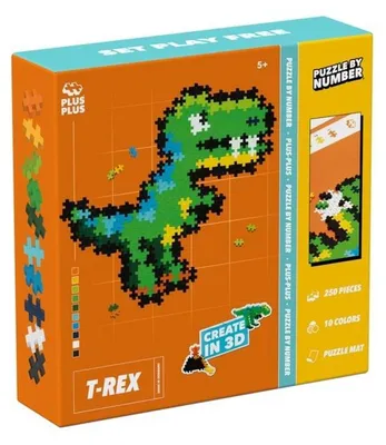 Produktbild von Plus Plus dėlionė pagal skaičius, T-REX, 250 det.