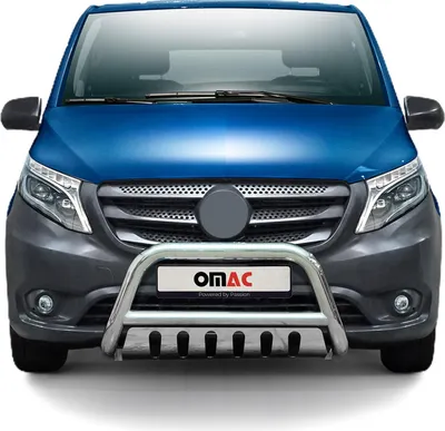 Obrázek produktu pro Přední ochranná lišta z nerezové oceli pro Mercedes Vito W447 2014-2025 ABE stříbrná