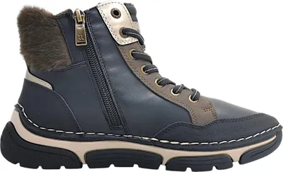Image de Chaussures de randonnée Romika pour femmes, bottines à lacets, couleur noire, style décontracté