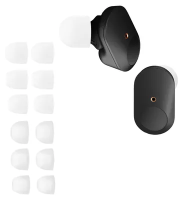 Produktbild von kwmobile 14x Ersatzpolster kompatibel mit Sony WF-1000XM3 / WF-1000XM4 / WF-1000XM5 - 4 Größen - Silikon Ersatz Ohrstöpsel In-Ear Kopfhörer - Polster