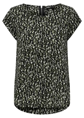 Produktbild von ONLY Print Kurzarm Bluse Basic Rundhals Blouse Shirt Oberteil ONLVIC Größe: 34