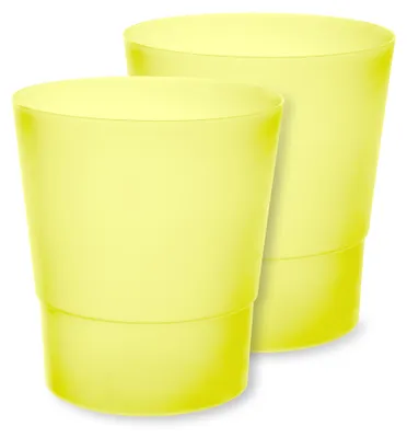 Image de Pot de fleurs Garronda, lot de 2 GD-0038 (Jaune50, ⌀ 14, H 16 cm)