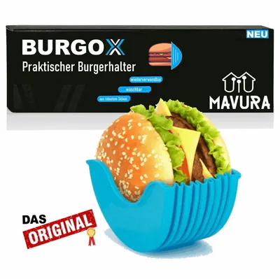 Immagine prodotto di BURGOX Supporto per hamburger Sandwich Hamburger Bagle Ciambella Berliner Holder Silicone