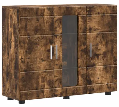 Obrázok produktu pre vidaXL Drevená skrinka Údený dub 88,5 x 30,5 x 73 cm Materiál na báze dreva