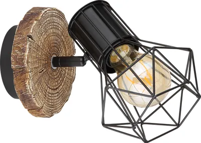 Immagine prodotto di Lampada da parete per interni lampada da parete in legno nero soggiorno camera da letto 54017W-1