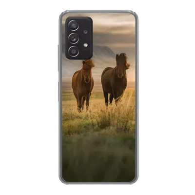 Produktbild von MuchoWow® Handyhülle Schutzhülle Hülle für Samsung Galaxy A53 5G Pferde - Luft - Gras Silikon Softcase Handy Hülle - Schutzabdeckung