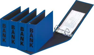 Produktbild von Bankordner Basic Colours A5 quer blau Packung mit 10 Stück
