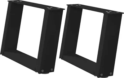 Immagine prodotto di Gambe per Tavolino da Caffè a Forma di U 2 pz Nere 50x(30-31) cm Acciaio