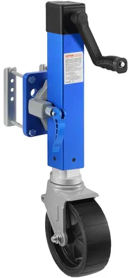 Produktbild von VEVOR Anhängerheber mit Rad, 1600 lbs Schwerlast Schwenkboot-Anhängerheber PP Einzelrad, 10" Hub, Bolt-on Anhängerkupplungsheber mit ergonomischem Griff für Wohnmobile, Boote, Pferdeanhänger, Nutzanhänger, 1600 lbs