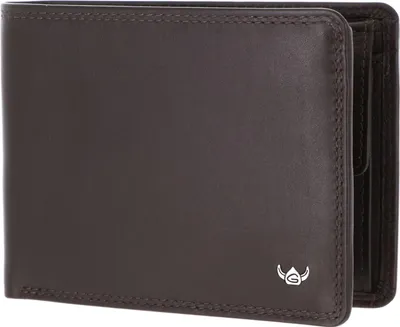 Zdjęcie produktu dla Złoty portfel skórzany Polo RFID Protect billfold 1339 ciemnobrązowy