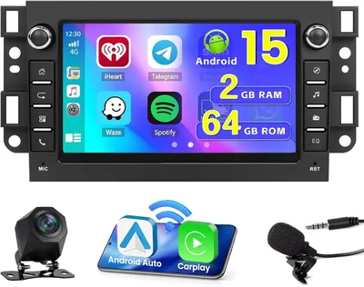 Obrázek produktu pro Android 15: Autorádio – Multimediální přehrávač – Navigační systém – Dotyková obrazovka – Bluetooth audio