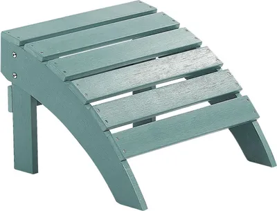 Produktbild von BELIANI Fußhocker für Gartenstuhl Türkis Kunstholz Muskoka Adirondack Stil Balkon Terrasse Outdoor Garten Zubehör Möbel